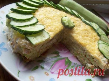 Капустно-кабачковый закусочный торт | Четыре вкуса