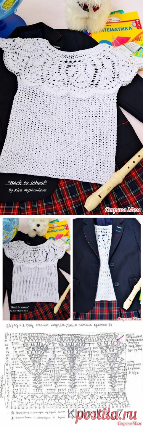 Кофточка для школьницы &quot;Back to school&quot; - Вязание - Страна Мам