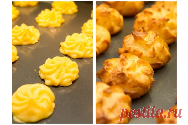Заварное тесто (Pâte à choux) от Пьера Эрме Рецепт из книги «LAROUSSE desserts. PIERRE HERME» ИНГРЕДИЕНТ на 80-90 профитролей (1 кг теста): 150 г несоленого сливочного масла, нарезанного, комнатной температуры 160 г воды 8…