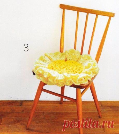 Вяжем объемную сидушку на стул из категории Интересные идеи – Вязаные идеи, идеи для вязания
