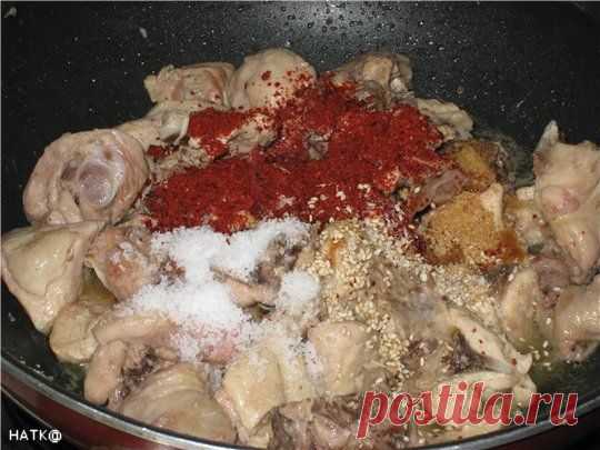 Острая закуска по корейски Хе из курицы : Закуски и бутерброды