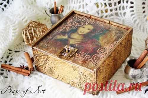 Декупаж - Сайт любителей декупажа - DCPG.RU | Шкатулка "Сирена". Мастер-класс от "Base of Art".