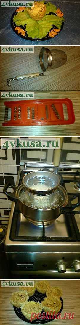 Мясо в картофельных корзиночках. | 4vkusa.ru