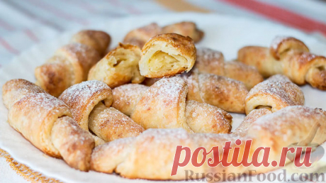 Рецепт: Творожные слоеные рогалики "Антидепрессанты" на RussianFood.com