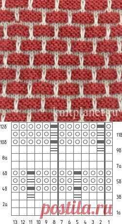 Двухцветный узор Кирпичики