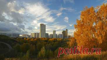 Скачать обои осень, здания, Москва, Россия, Russia, autumn, Moscow, fall, раздел город в разрешении 1920x1080