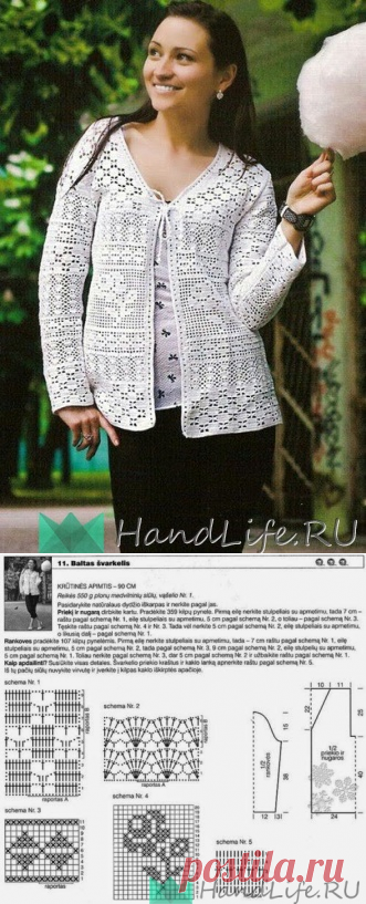 Блузка крючком / Вязание