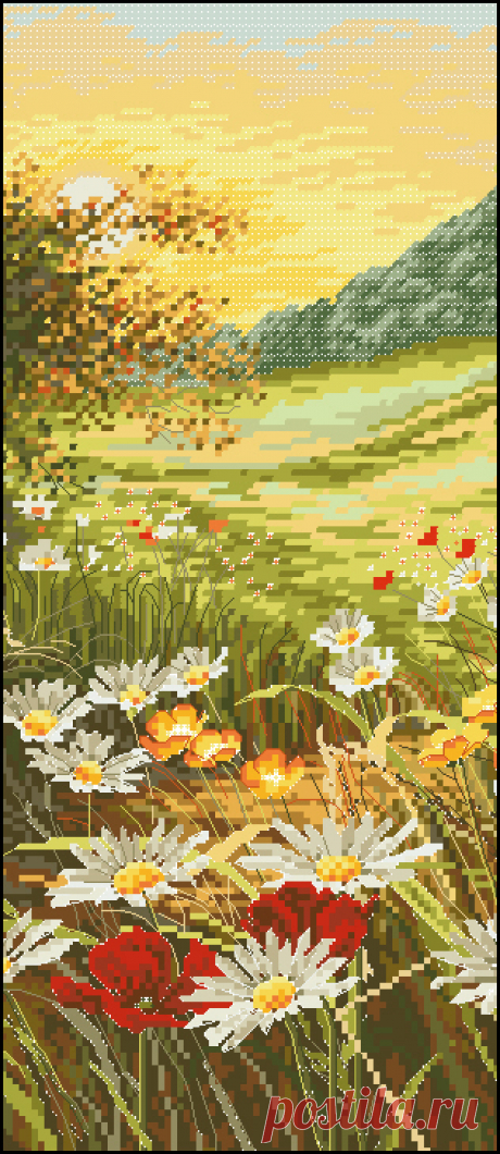 Сачать схему вышивки &quot;Evening sun view&quot;