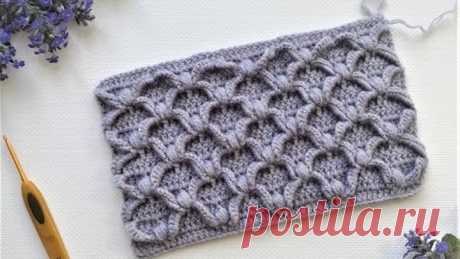 Потрясающий УЗОР крючком / Crochet Pattern / Awesome crochet pattern for snood.