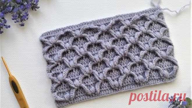 Потрясающий УЗОР крючком / Crochet Pattern / Awesome crochet pattern for snood.