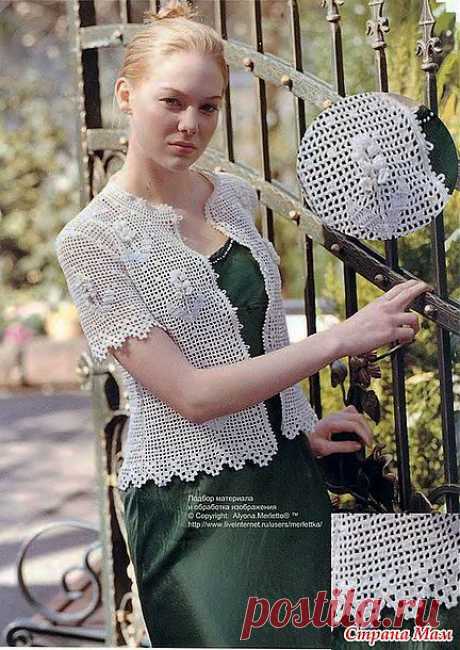 Нежнейший ажурный жакет крючком.: Дневник группы &quot;ВЯЗАНАЯ МОДА+ ДЛЯ НЕМОДЕЛЬНЫХ ДАМ&quot; - Страна Мам