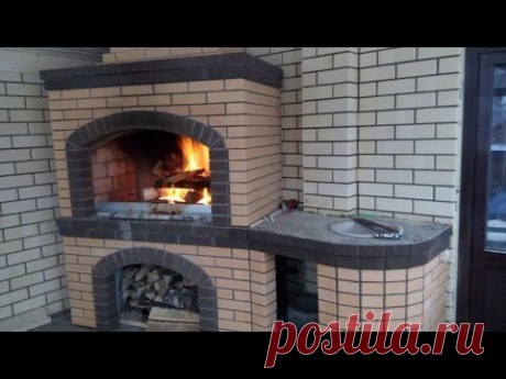 Мангал, печка из кирпича своими руками. - YouTube