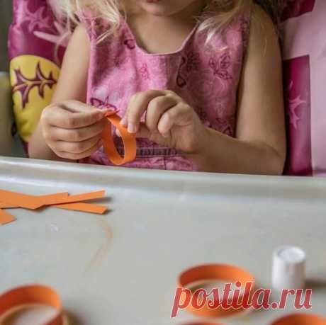 Осенние поделки из бумаги. тыква — Поделки с детьми