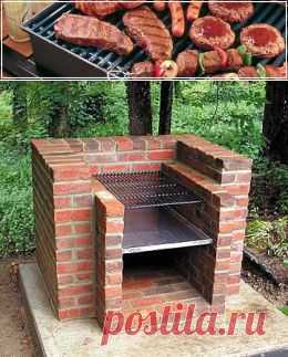 Build Your Own Brick BBQ Grill at Home (как сделать гриль из кирпича)