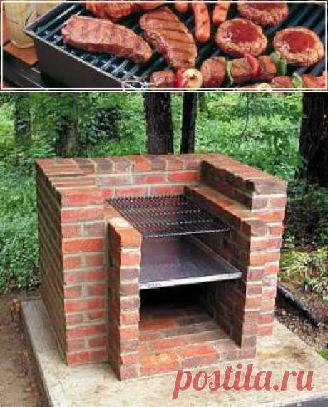 Build Your Own Brick BBQ Grill at Home (как сделать гриль из кирпича)