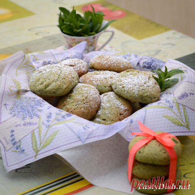 МЯТНОЕ ПЕЧЕНЬЕ (пошаговый рецепт с фото) Оригинальное и вкусное мятное печенье обладает насыщенным зеленым цветом и обязательно привлечет внимание Ваших домочадцев и гостей.