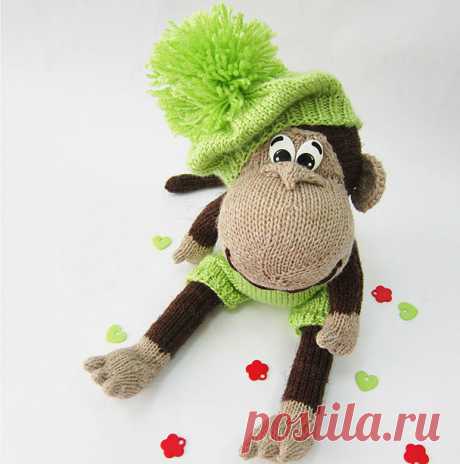 Как связать обезьяну спицами