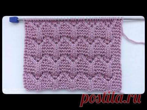 Нарядный и совсем не сложный узор спицами для кардигана