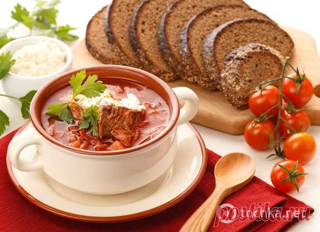 Борщ : рецепт с говядиной