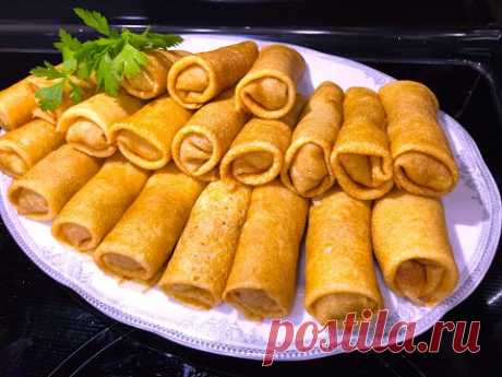 Закусочные БЛИНЧИКИ С МЯСОМ  обожают все!  Рецепт вкусной начинки.