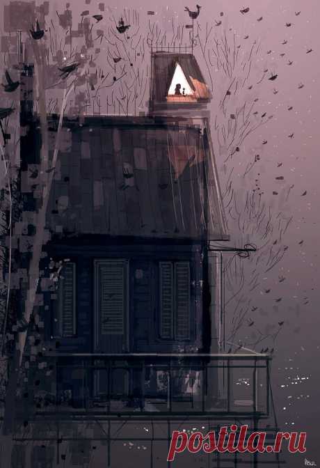 Волшебство ночи... Художник Паскаль Кэмпион (Pascal Campion).