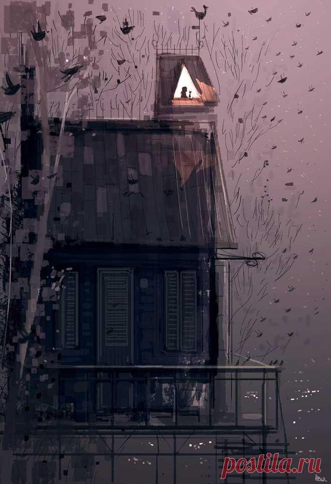 Волшебство ночи... Художник Паскаль Кэмпион (Pascal Campion).