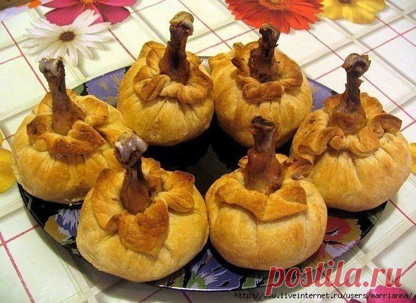 Куриные ножки в мешочке.