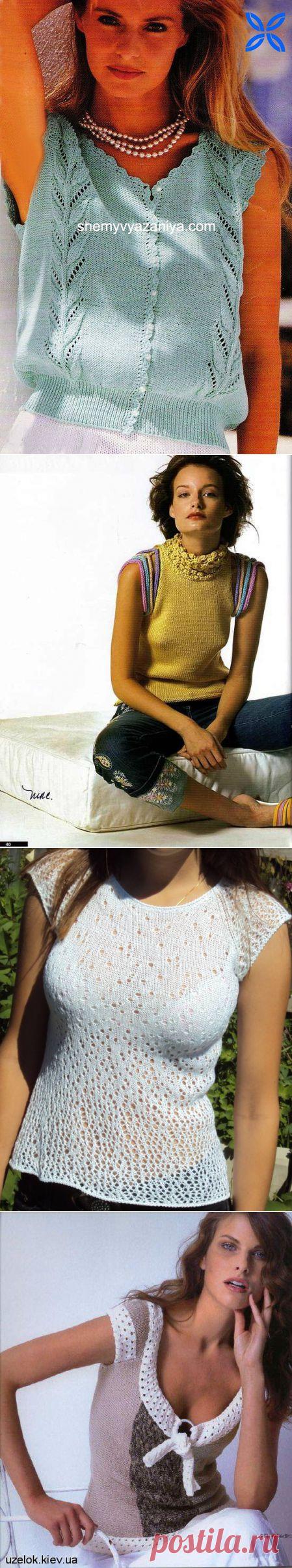 Топы спицами. Подборка 12.