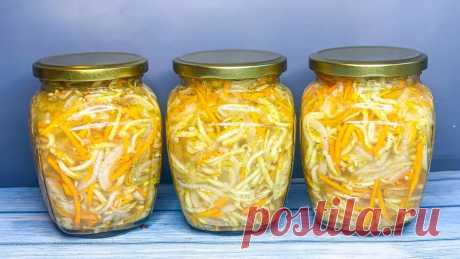 Кабачки по-корейски на зиму: съедаются первыми. | Вкусная Жизнь | Яндекс Дзен