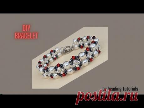 Easy beading. DIY beads jewelry. Beaded bracelet