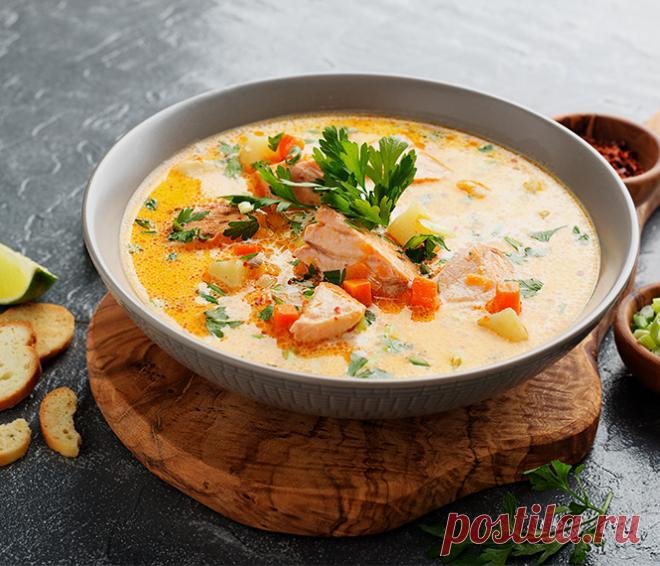 Суп с лососем 