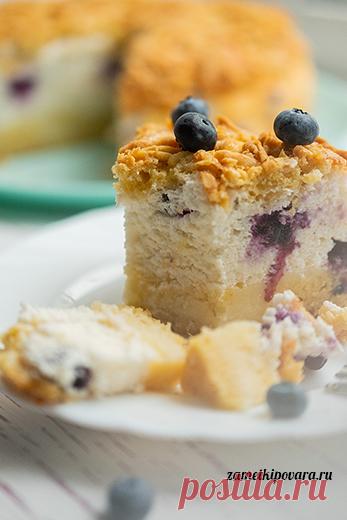 Песочный пирог с рикоттой и голубикой | Простые кулинарные рецепты с фотографиями