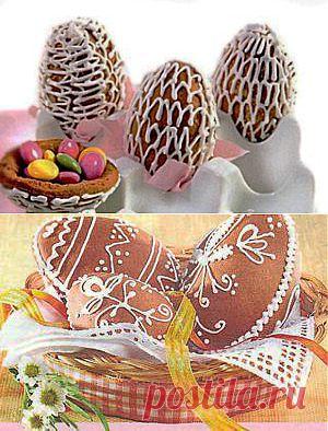 Готовимся к Пасхе. Яичко кофейное расписное |