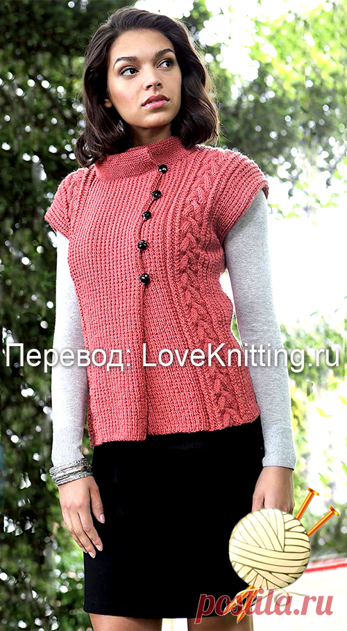 Жакет с коротким рукавом | Loveknitting.ru