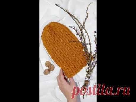 Модная шапка бини на весну!!! МАСТЕР КЛАСС. Рынашко