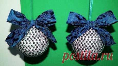 Жемчужные новогодние шары своими руками | 33 Поделки | Яндекс Дзен