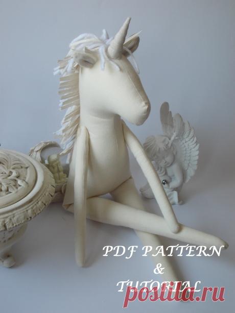 Unicorn Sewing pattern and tutorial 19.5 &quot; (50 cm) with step by step instructions and photos.
An ideal pattern for beginners. A lot of photos that show you the way from the beginning to the end of making Unicorn rag doll. The Unicorn blank doll bodies are ready for your own creativity. You can personalize them by adding your choice of clothing.
This pattern is suitable for any fabric
I made a pattern and tutorial for you to enjoy.