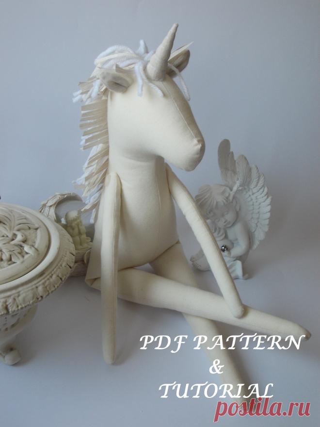 Unicorn Sewing pattern and tutorial 19.5 " (50 cm) with step by step instructions and photos.
An ideal pattern for beginners. A lot of photos that show you the way from the beginning to the end of making Unicorn rag doll. The Unicorn blank doll bodies are ready for your own creativity. You can personalize them by adding your choice of clothing.
This pattern is suitable for any fabric
I made a pattern and tutorial for you to enjoy.