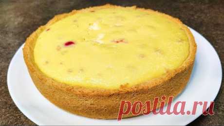 Если есть 2 яйца и стакан сметаны приготовьте вкуснейший татарский сметанный пирог к чаю!