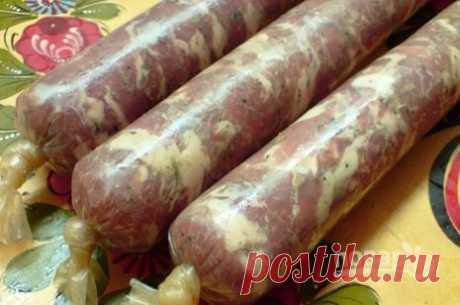 Колбаса из кишки своими руками - пошаговый рецепт с фото на Повар.ру