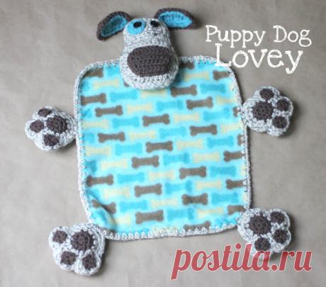 Одеяло "любимый щенок". Вяжем крючком. Описание.