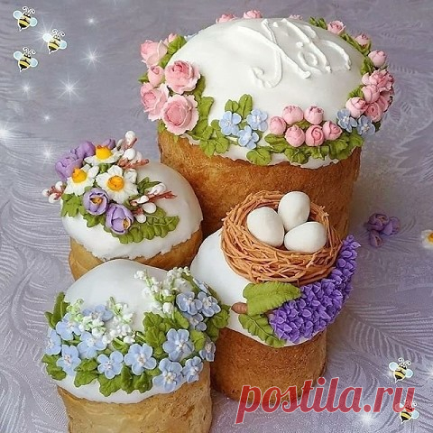 Какое красивое оформление куличей! | OK.RU