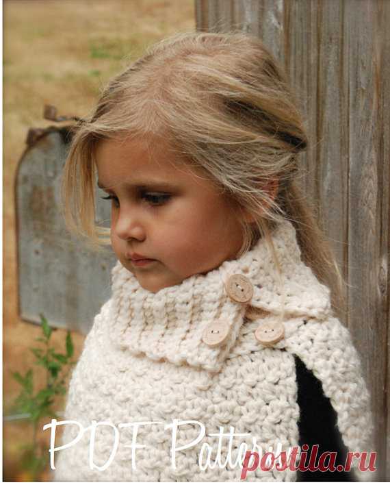 CROCHET PATTERN Finleigh Cape 12/18 months от Thevelvetacorn