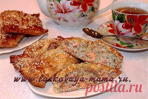 (+1) - Простые пирожки из слоеного теста с рыбой | Любимые рецепты