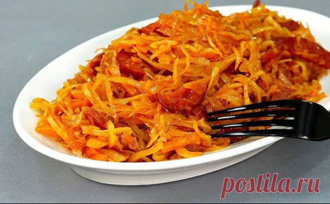 Интересный рецепт тушеной капусты без мяса