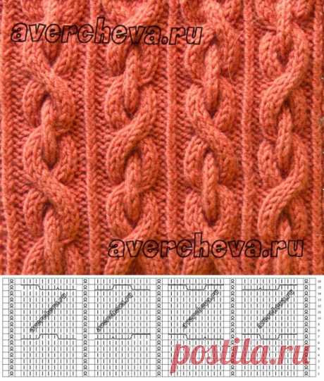 Узор 780 | каталог вязаных спицами узоров