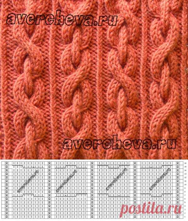 Узор 780 | каталог вязаных спицами узоров