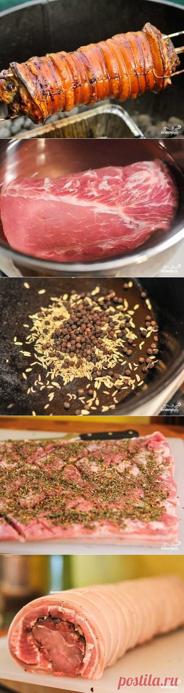 Поркетта - сочный мясной рулет для пикника!.
