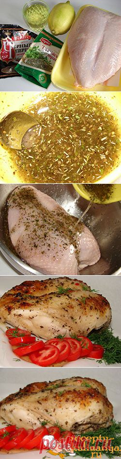 Пряная куриная грудка в духовке