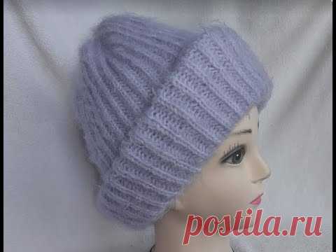 Шапка такори английской резинкой, по кругу. Экспресс мастер класс